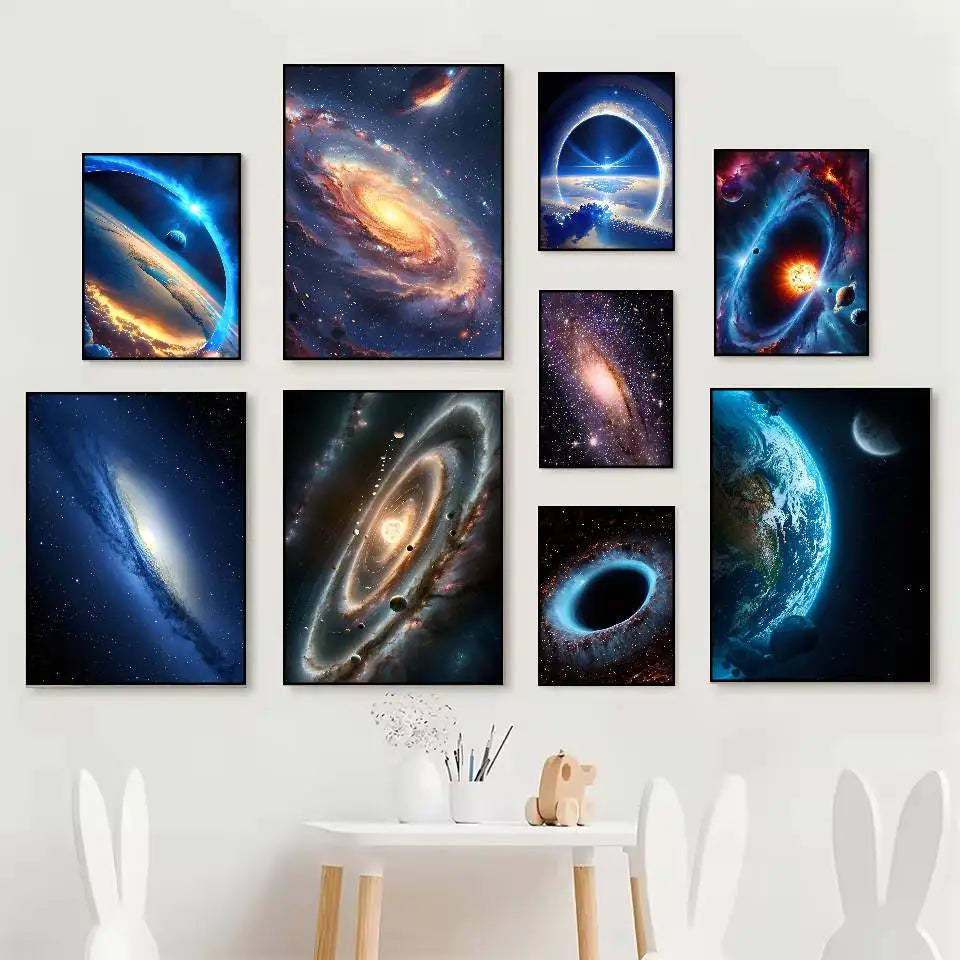 Universe Space HD Wall Poster – Self-Adhesive & Waterproof Wall Art Poster Axl