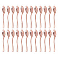 24-Pack Gold Disposable Plastic Spoons & Forks | Party Flatware Disposable Party Flatware Axl Spoon Rose Gold