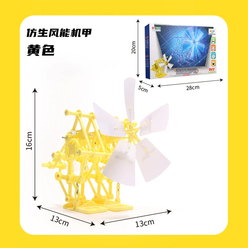 Wind-Powered Beast Robot DIY STEM Kit – Kids Science Toy STEM DIY Robot Kit Axl