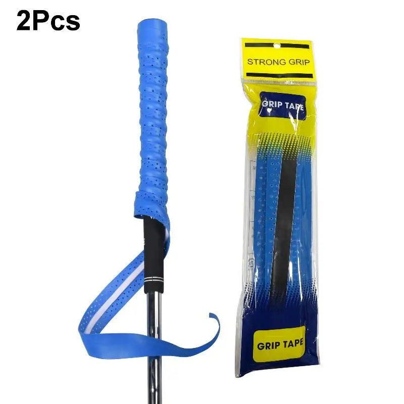 PU Leather Golf Club Grip Tape – Non-Slip Sweatproof Wrap Golf Grip Tape Axl 2PCS Blue