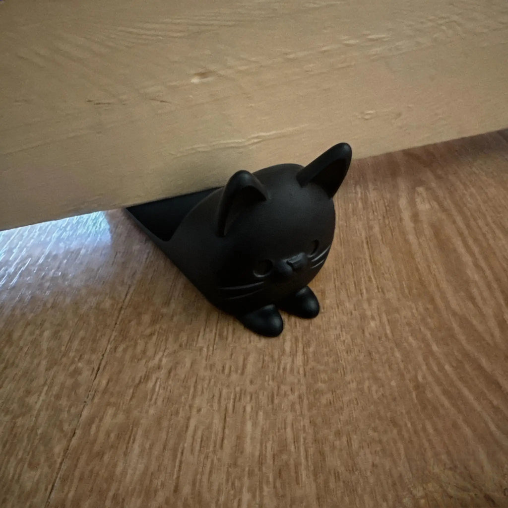 Cute Kawaii Door Stopper – Non-Slip Heavy Duty Floor Wedge Door Stopper Wedge Axl 1PC Black Stopper