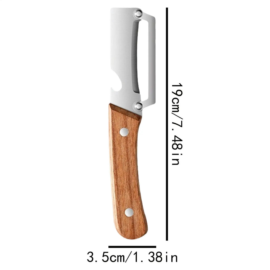 2-in-1 Vegetable Peeler & Bottle Opener | Ergonomic Wood Handle Vegetable Peeler Axl