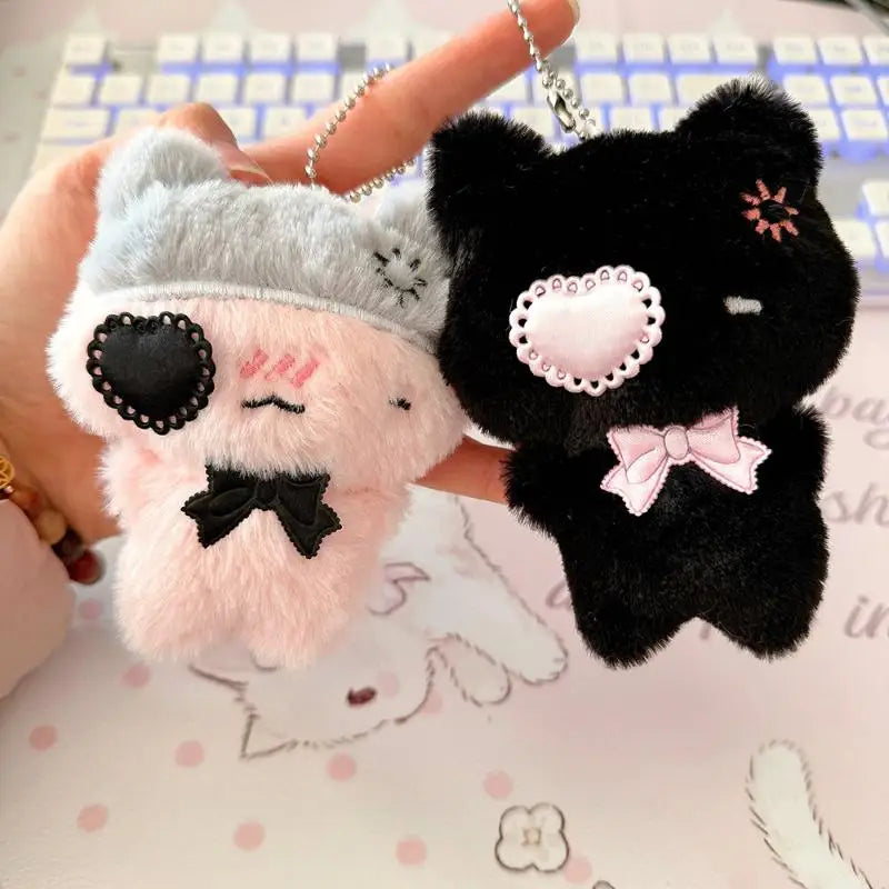 Kawaii Plush Cat Keychain – Cute Bag Charm & Backpack Pendant Plush Keychain Charm Axl