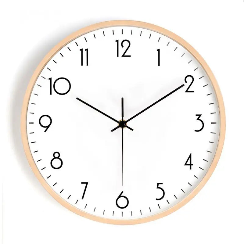 Nordic Wood Wall Clock – Silent Quartz Modern Home Decor Wall Clock Axl F 14 inch
