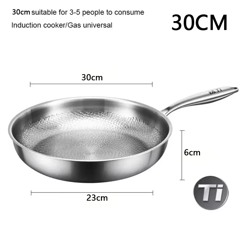 KEMORELA Pure Titanium Non-Stick Omelet Pan | Even Heating Titanium Omelet Pan Axl 30CM
