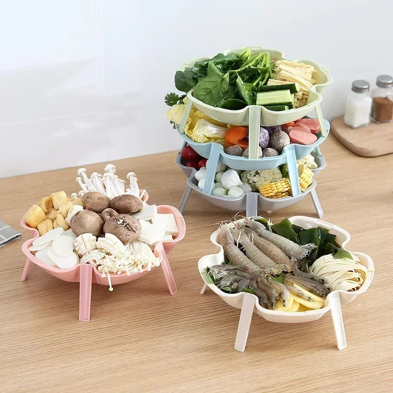 Stackable Flower-Shaped Plates – Mini Fruit & Dessert Dish Set Dessert Plate Set Axl