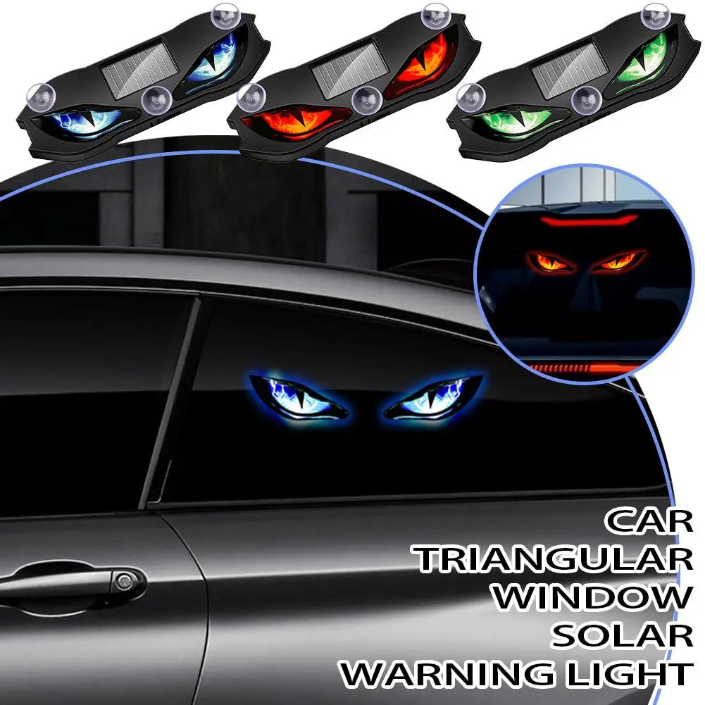 Solar Devil Eye Car Strobe Light | Dynamic Flame Atmosphere Lamp Car Atmosphere Light Axl