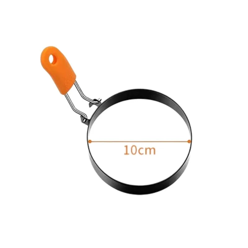 Stainless Steel Egg & Pancake Ring Mold | Breakfast Cooking Tool Egg & Pancake Mold Axl 10cm-4inch orange