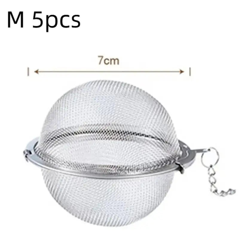 Stainless Steel Mesh Tea Infuser Ball | 1, 3 or 5 Pack Tea Infuser Ball Axl M 5pcs