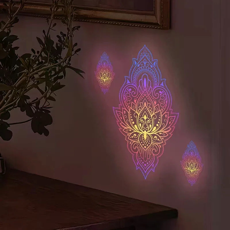 Glow-in-the-Dark Butterfly Mandala Wall Stickers | PVC Decals Wall Stickers Axl