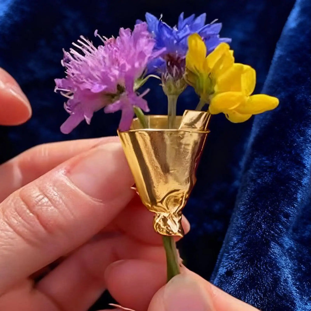 Flower Bouquet Clip Brooch – Floral Lapel Pin for Weddings Flower Brooch Pin Axl