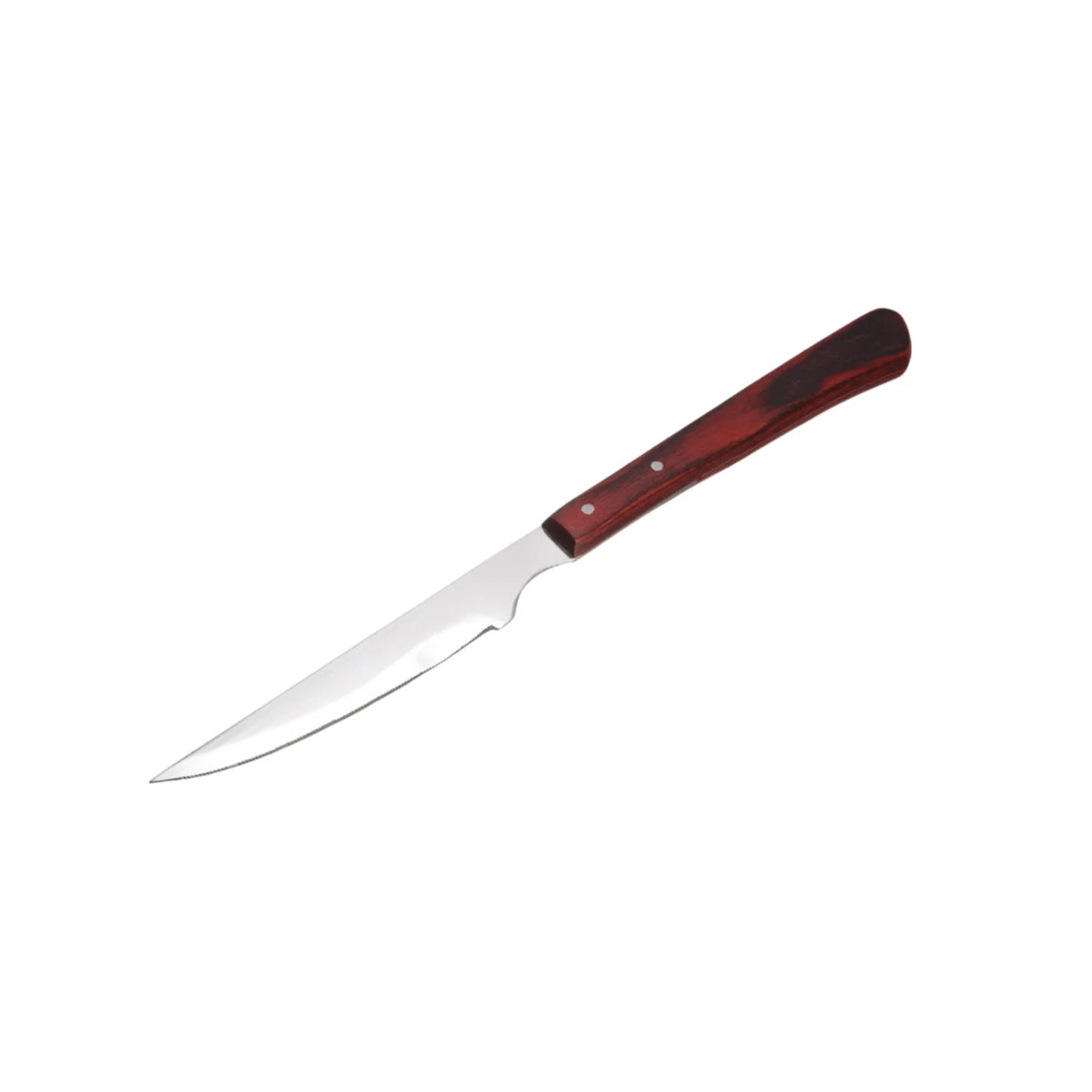 Serrated Steak Knife Set – Stainless Steel & Redwood Handle (1–12 Pc) Steak Knife Set Axl 1 Pcs