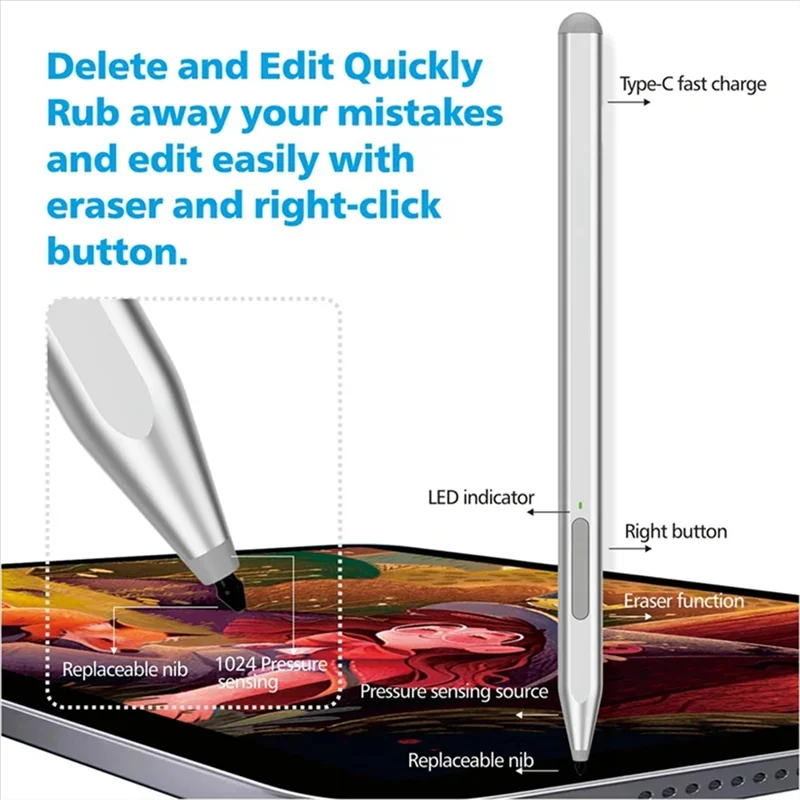 MPP 2.0 Stylus Pen for Microsoft Surface Pro & Go – Fast Charge Tablet Stylus Pen Axl