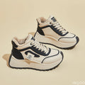 Women's Wedge Sneakers – Height Boost Lace-Up Casual Shoes Wedge Sneakers Axl Black velvet 39