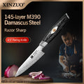 XINZUO Damascus Paring Knife – 145-Layer Carbon Fiber Handle Damascus Paring Knife Axl China Mainland 4 inch