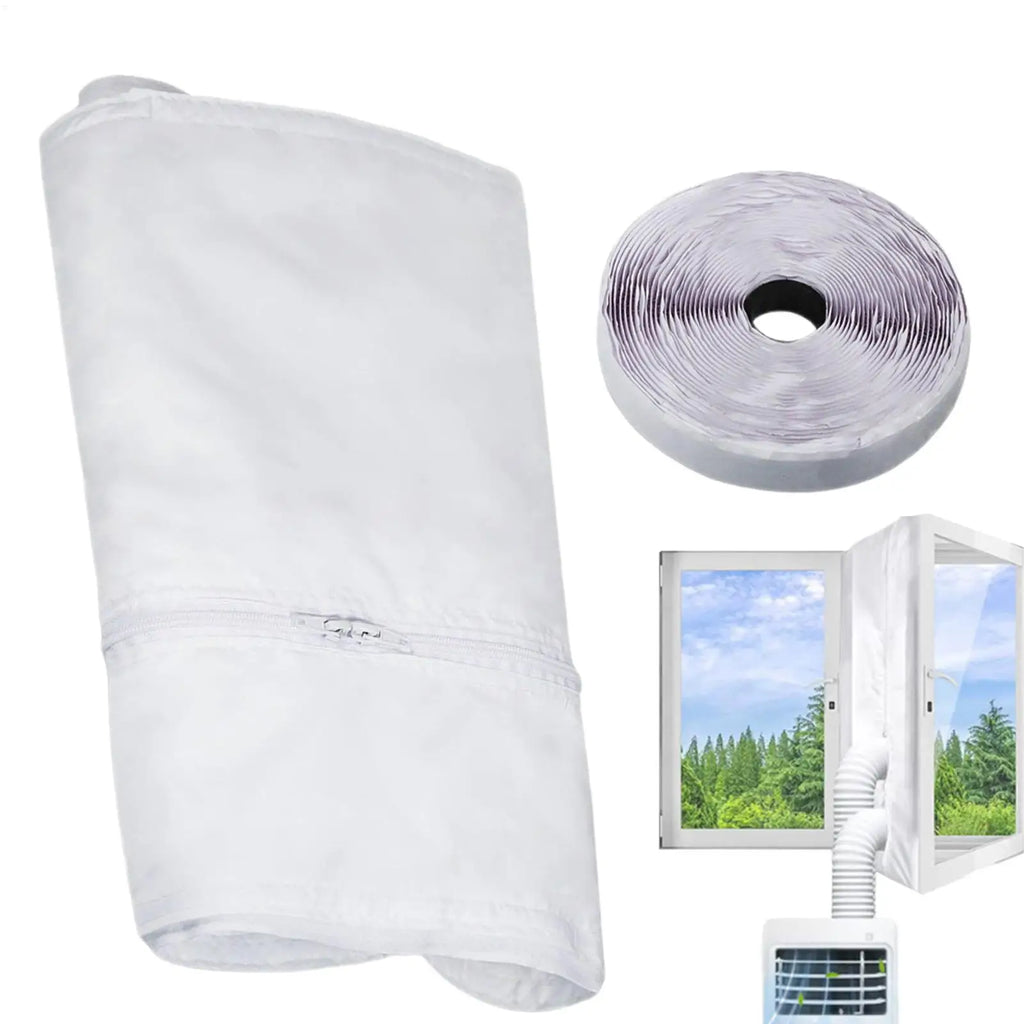 Portable AC Window Seal Kit 3M/4M – Flexible Cloth & Zipper AC Window Seal Kit Axl