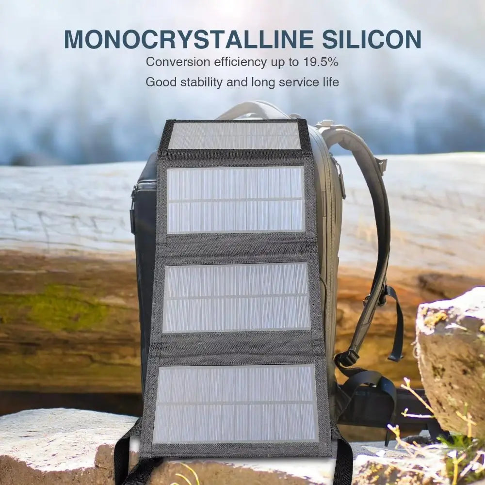 20W Foldable Solar Panel – Waterproof USB Portable Charger Foldable Solar Panel Axl