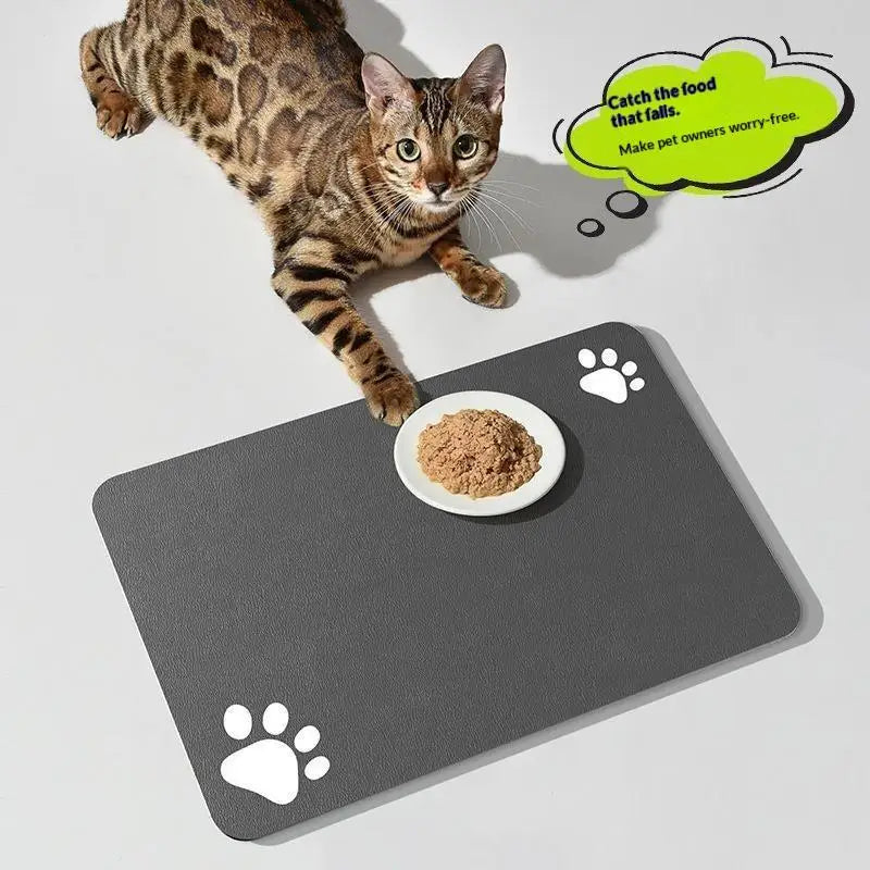 Diatomaceous Earth Pet Placemat – Non-Slip Absorbent Food Mat Pet Feeding Mat Axl