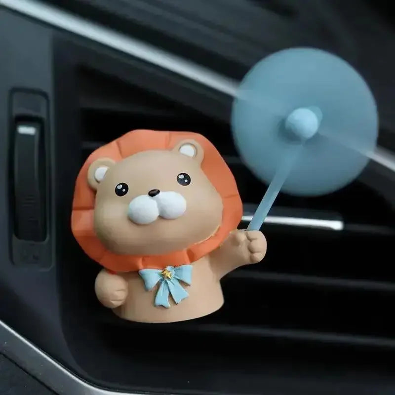 Cute Animal Car Vent Air Freshener – Resin Clip Ornament Car Air Freshener Axl lion