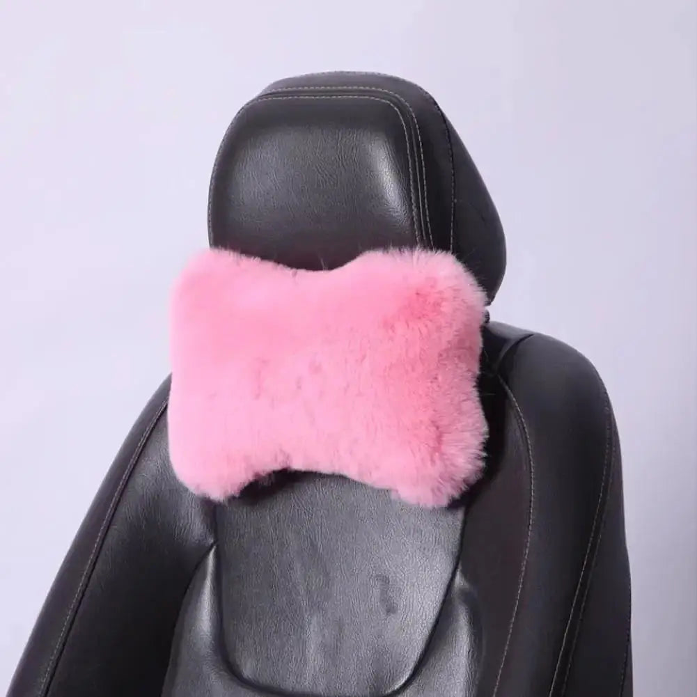 Car Seat Neck & Lumbar Support Cushion – Universal Headrest Car Seat Cushion Axl Pink