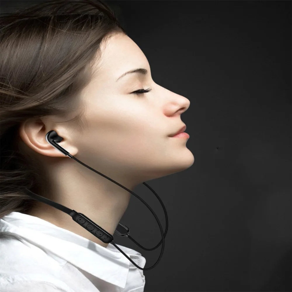 Bluetooth 5.0 Neck-Hanging Wireless Earphones with Mic Wireless Earphones Axl