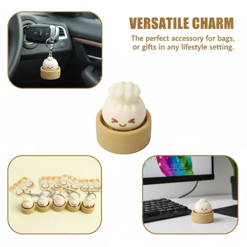 Mini Steamed Bun Squeeze Keychain | Cute Fidget Toy & Fun Gift Fidget Keychain Toy Axl