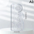 360° Multifunctional Geometric Drawing Ruler – Student Math Tool Geometric Drawing Ruler Axl A3