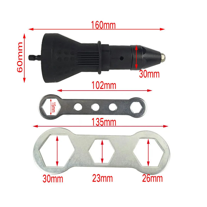 Electric Rivet Drill Adapter – Cordless Pull Rivet Conversion Tool Rivet Drill Adapter Axl