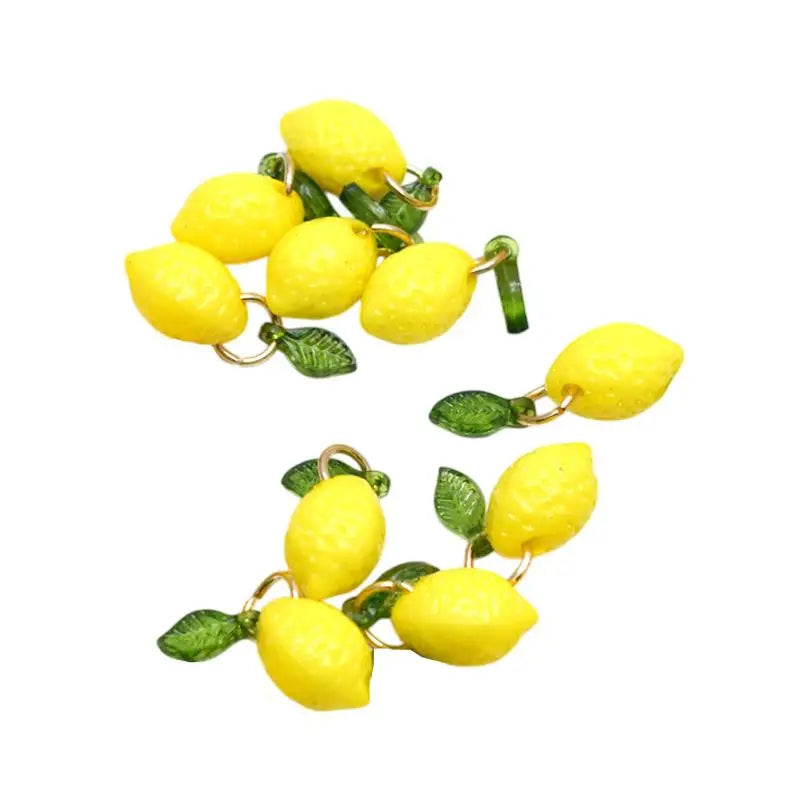 10pcs Acrylic Lemon Charms – DIY Jewelry Pendants DIY Jewelry Charms Axl Yellow