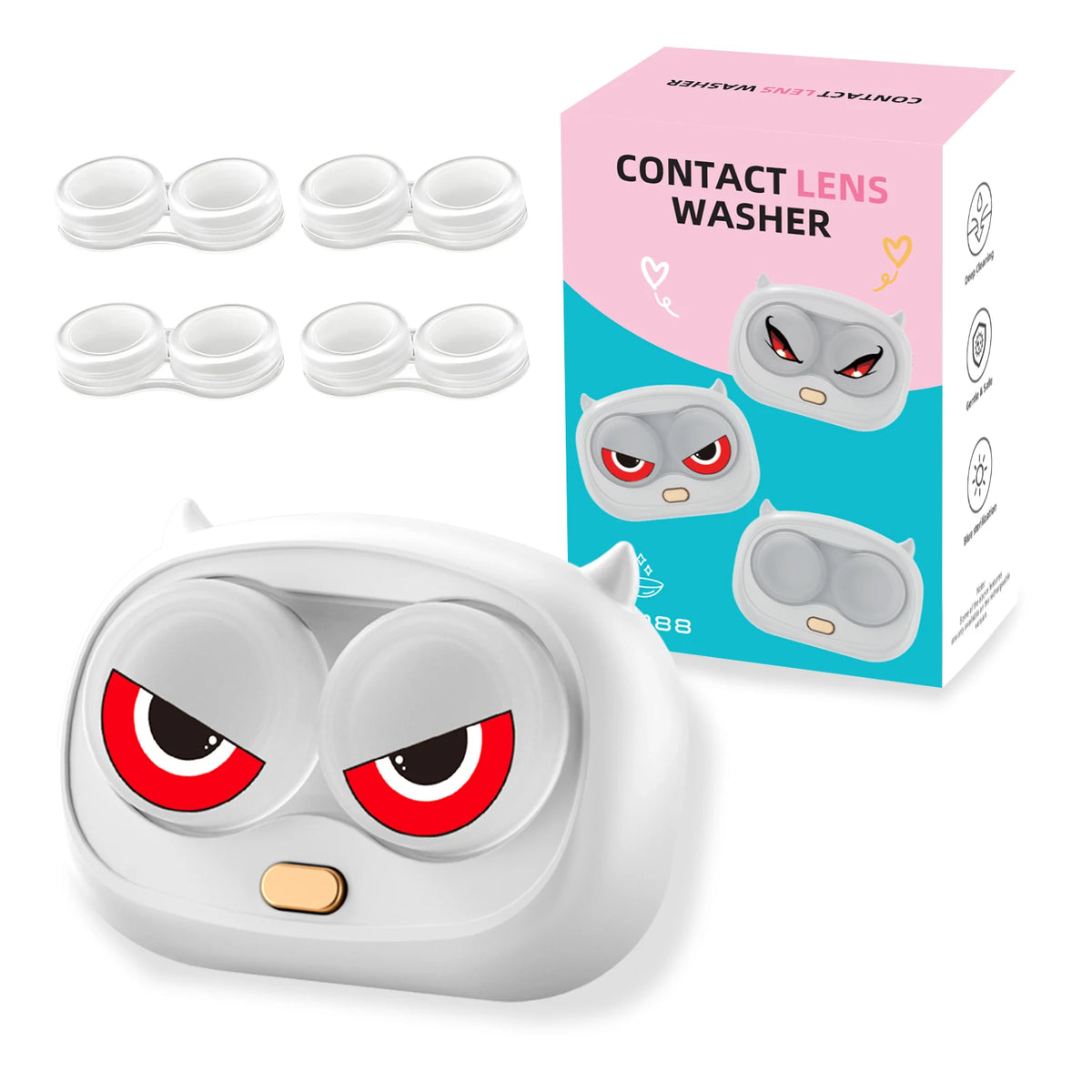 Electric Contact Lens Cleaner – Portable Self-Cleaning Case Contact Lens Cleaner Axl
