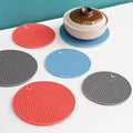 Round Silicone Honeycomb Coaster & Heat-Proof Table Mat Silicone Table Coaster Axl Nordic Purple-C0QTA M Round