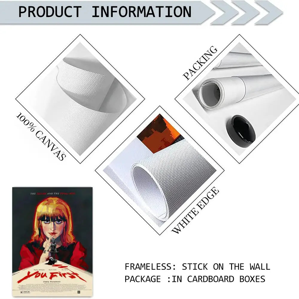 Paramore Band Canvas Wall Art Poster – Unframed Home Decor Canvas Wall Art Axl