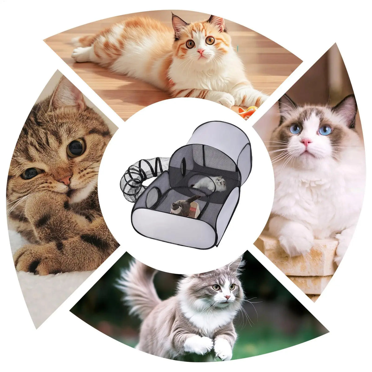 Foldable Cat & Dog Play Pen Tent – Breathable Pet Enclosure Pet Play Pen Tent Axl