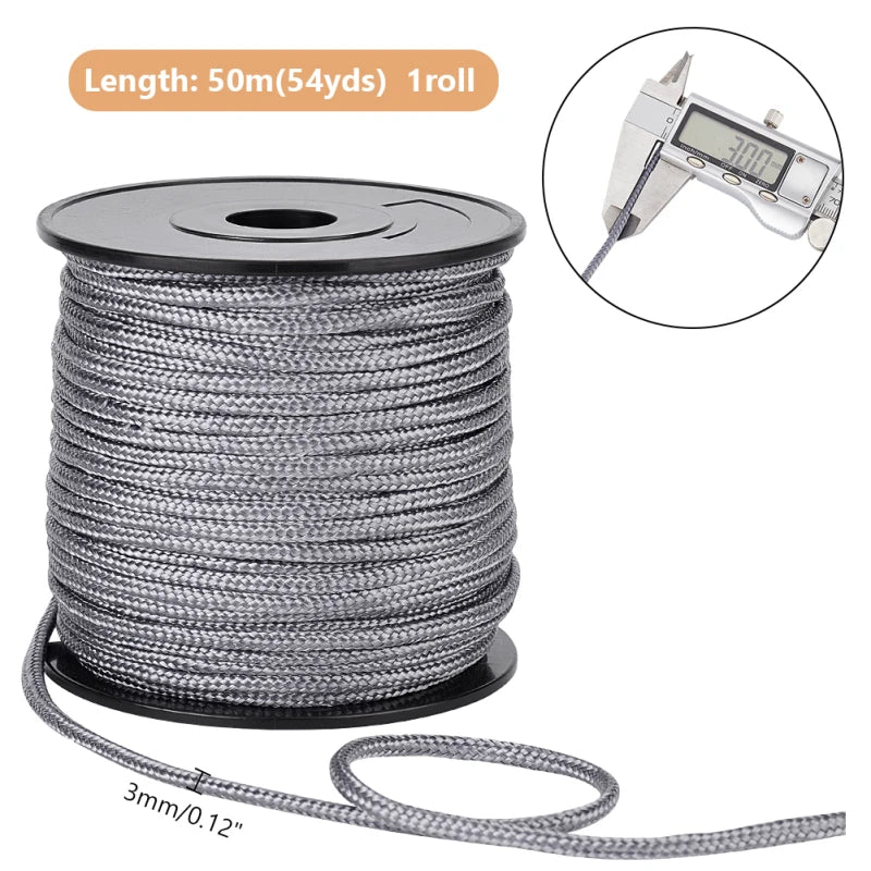 3mm Red Braided Nylon Paracord 54 Yards – Camping & DIY Rope Braided Nylon Rope Axl AECH04-11912