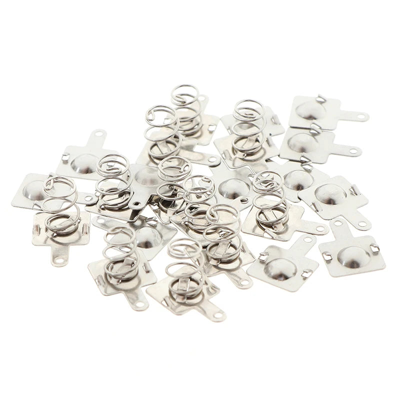 10 Pairs AA AAA Battery Spring Contact Replacement Plates – Metal Battery Contact Plates Axl