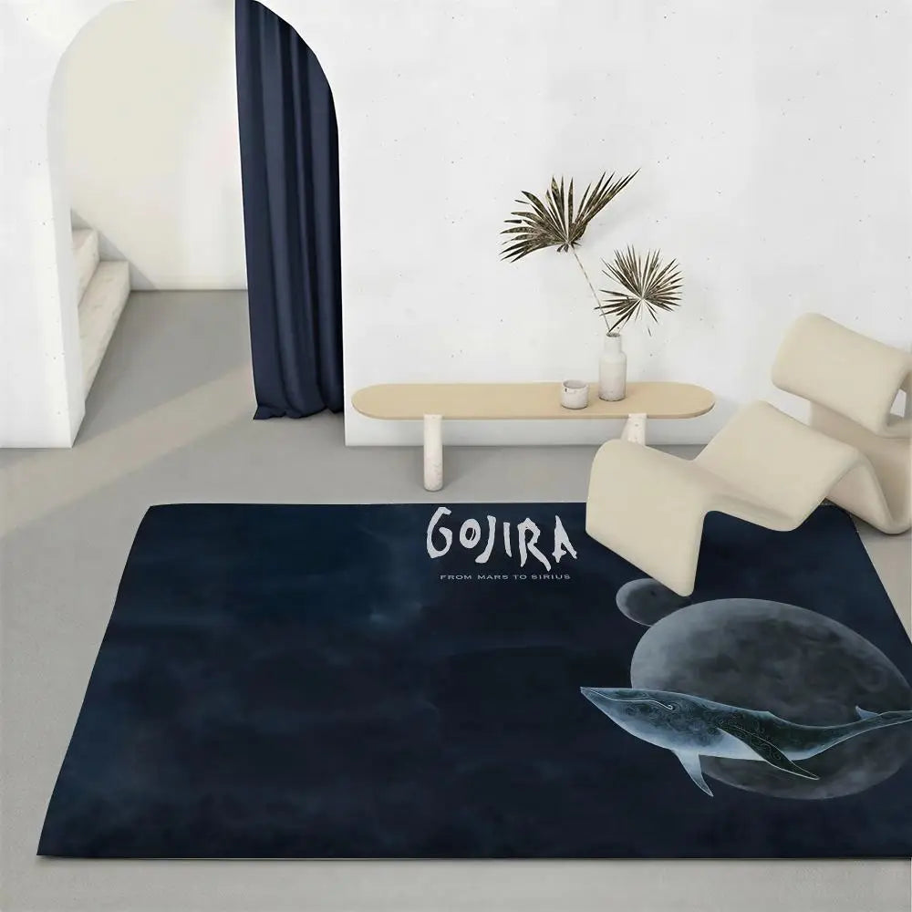Gojira Band Flannel Floor Mat – Non-Slip Soft Indoor Rug Flannel Floor Mat Axl White3 50x80cm