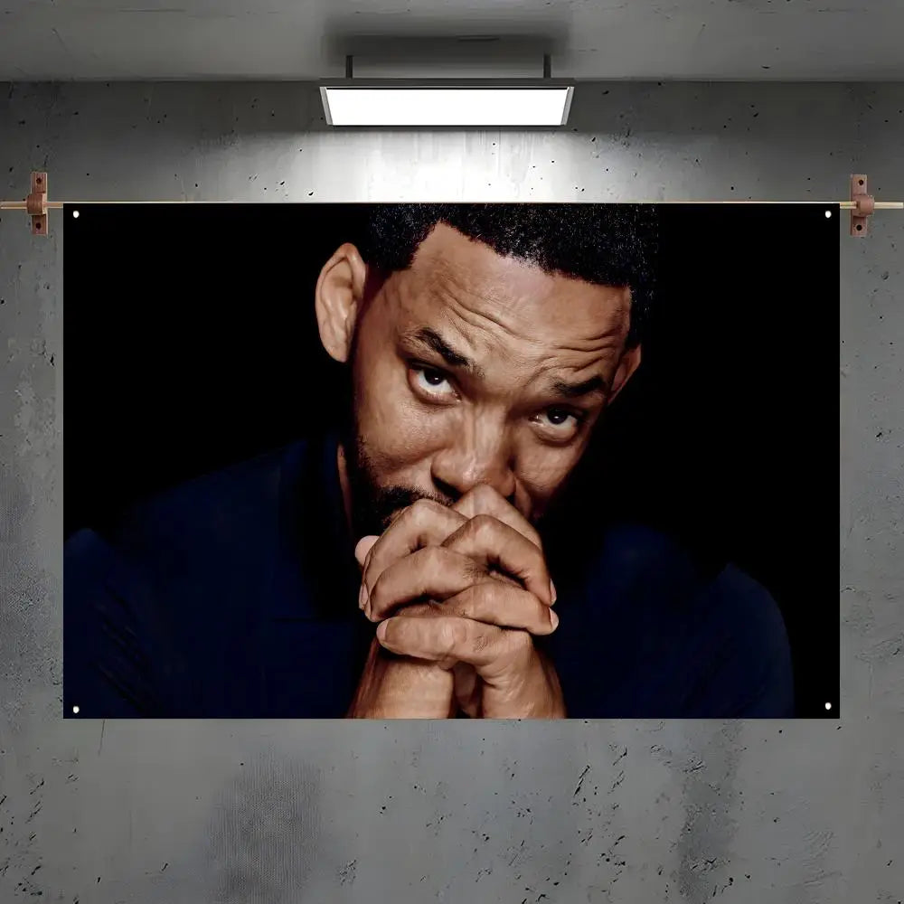 Will Smith Fan Art Flag – Indoor & Outdoor Wall Banner Decorative Wall Flag Axl White1 50x70cm