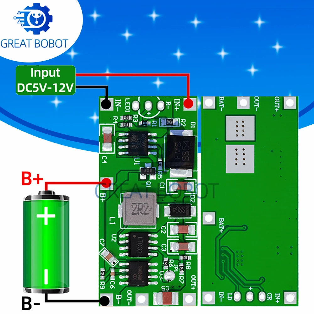 5V 2A UPS Power Supply Module – 12V 15W Lithium Battery Backup UPS Power Module Axl