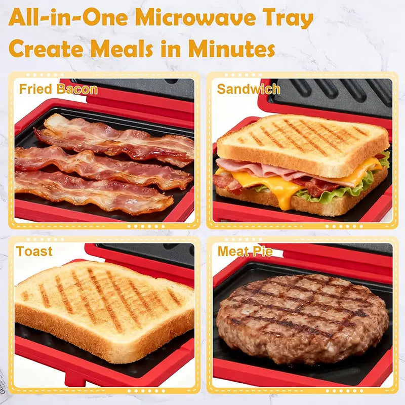 Microwave Sandwich Maker & Panini Press | Silicone Toastie Grill Microwave Sandwich Maker Axl