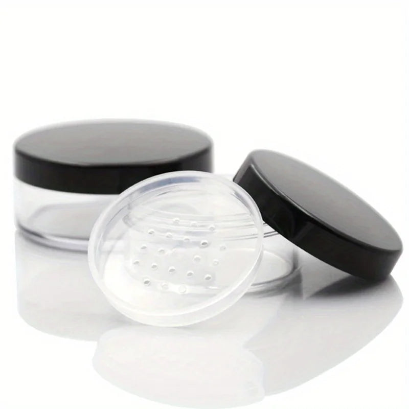 2-Pack Loose Powder Jar with Sifter | Empty Makeup Container Cosmetic Powder Jar Axl