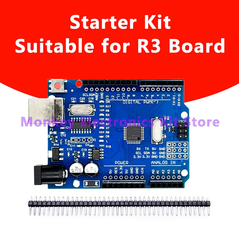 Arduino UNO R3 Starter Kit – LED, Dupont Wires & Buttons Electronics Starter Kit Axl