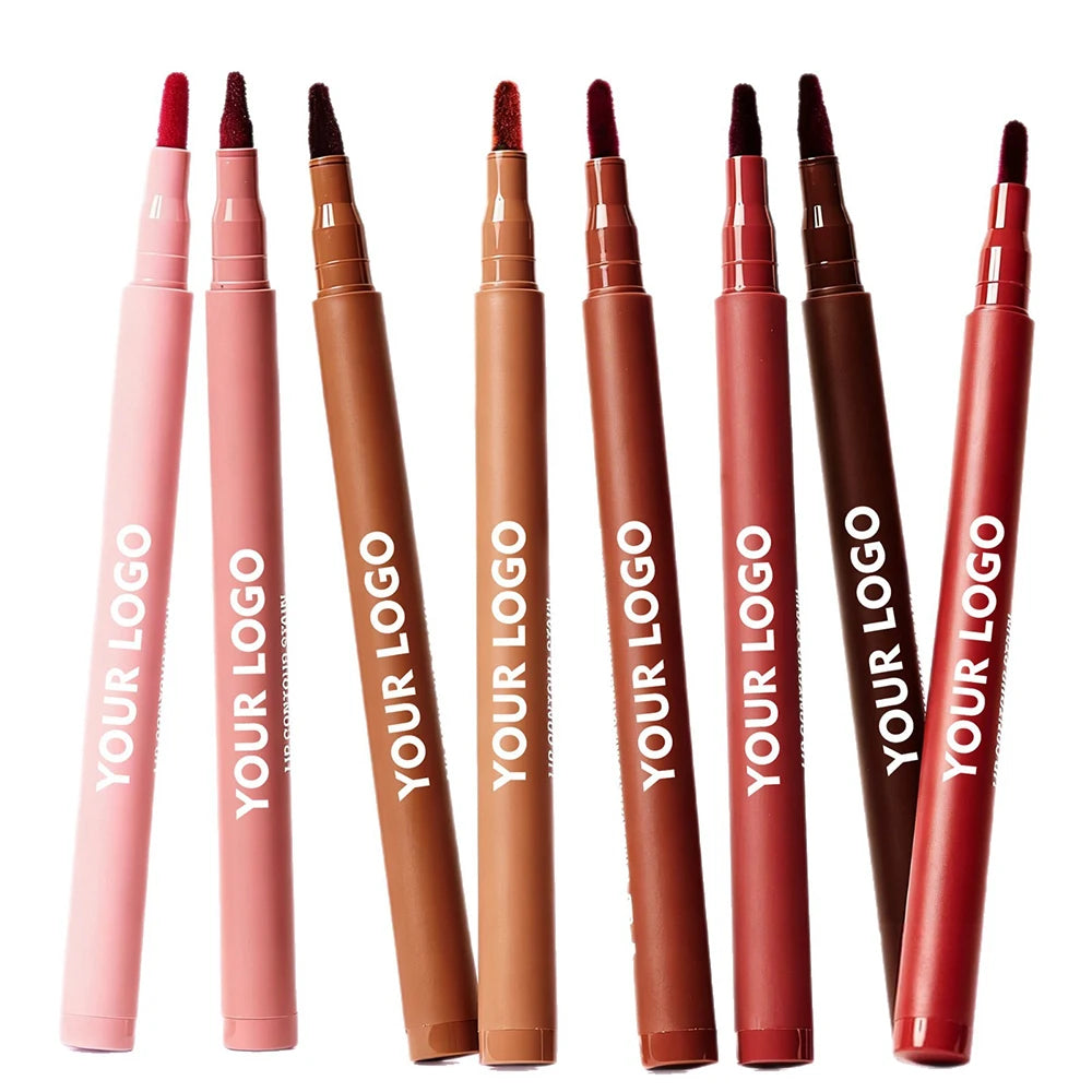 8-Color Frosted Velvet Lip Liner – Waterproof Vegan Private Label Lip Liner Axl