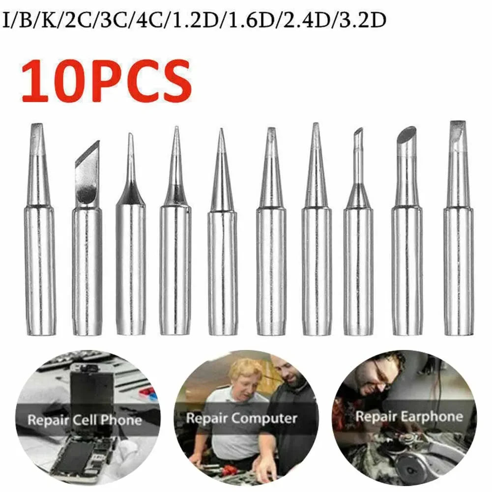 900M-T Soldering Iron Tips Set – 10 Pcs, 200°–480°C Soldering Iron Tips Axl