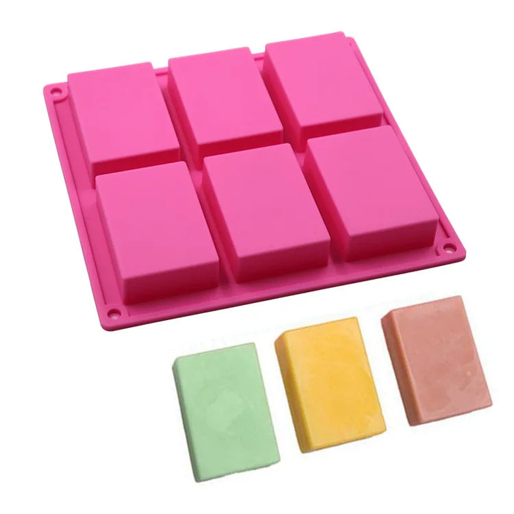 Rectangular Silicone Soap Mold – DIY Cold Process Soap Making Silicone Soap Mold Axl