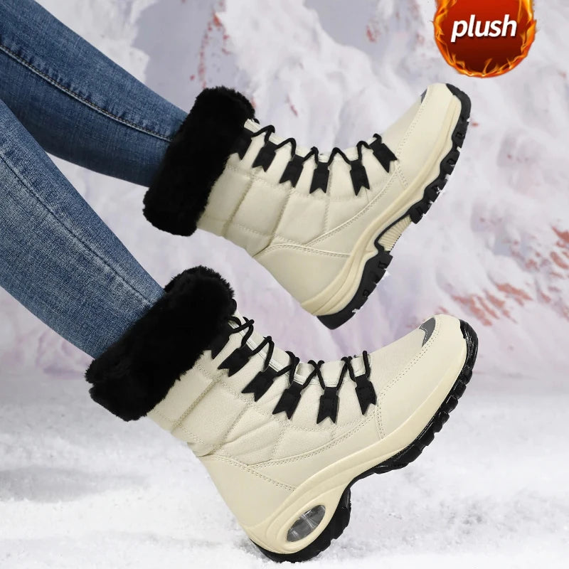 Women's Waterproof Winter Snow Boots – Warm Plush Non-Slip Women's Snow Boots Axl