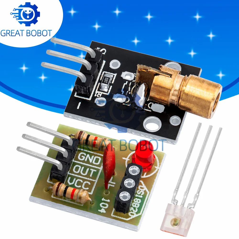 KY-008 650nm Laser Transmitter & Receiver Sensor Module Kit Laser Sensor Module Axl