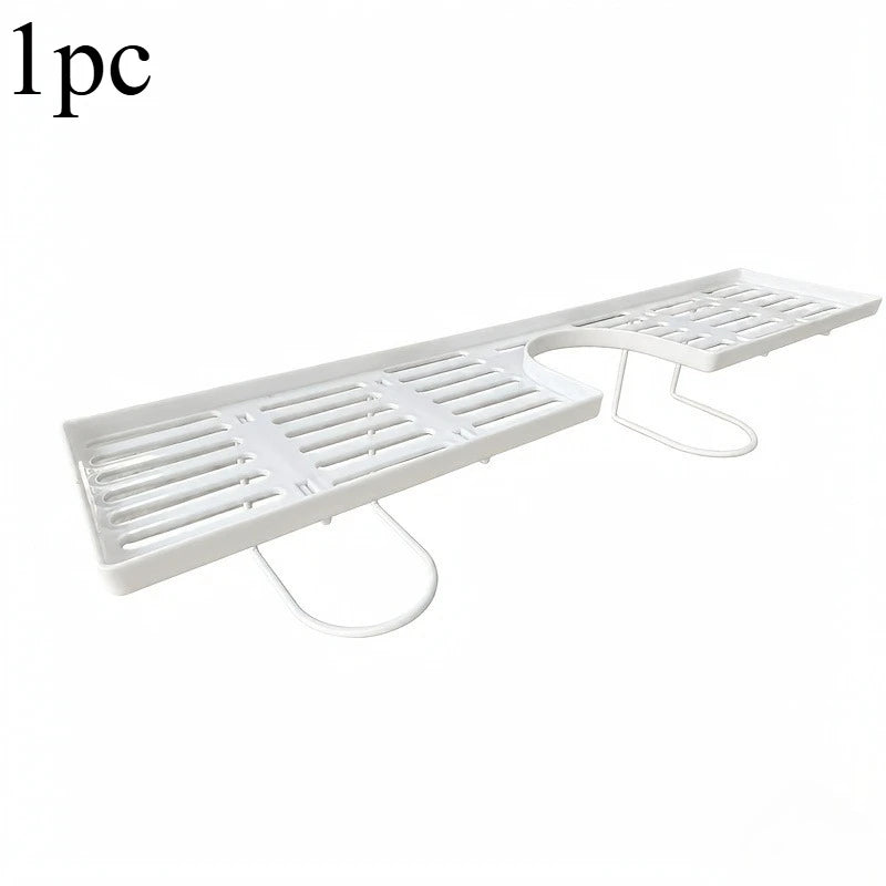 Plastic Sink Organizer Rack – Kitchen & Bathroom Storage Shelf Sink Storage Rack Axl White- 1pc
