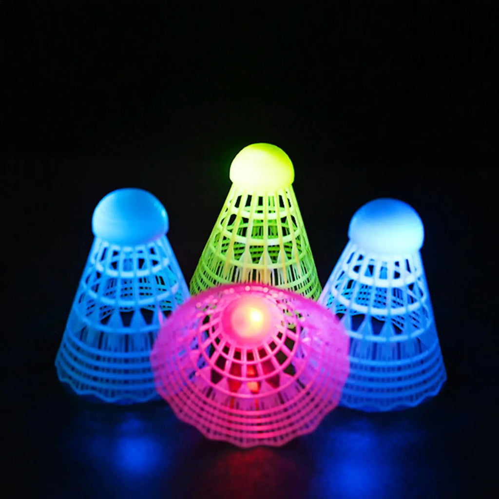 3-Pack Glow in the Dark LED Badminton Shuttlecocks | Nylon Set LED Shuttlecock Set Axl