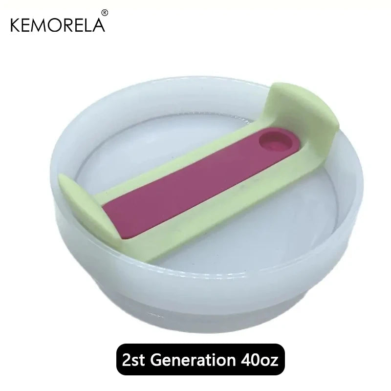 KEMORELA 40 oz Tumbler Replacement Lid with Handle Cap Tumbler Replacement Lid Axl grass green