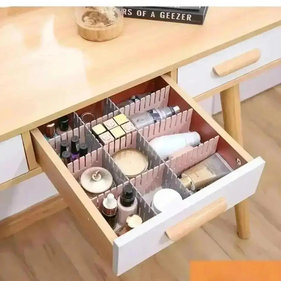 Plastic Drawer Dividers – Adjustable Organizer 4-Pack Drawer Organizer Axl